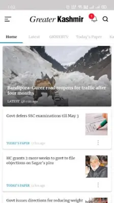 Greater Kashmir android App screenshot 2